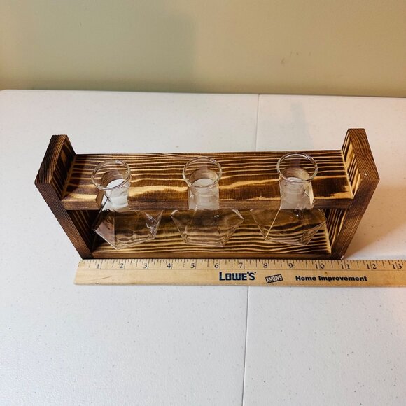 Air Plant Terrarium With 3 Glass Vases and Stand Air Plant Hydroponics Set - Picture 2 of 7